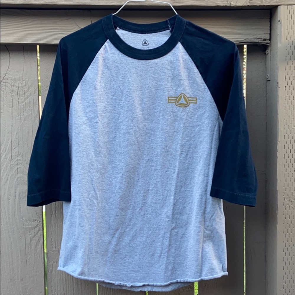 Active Ride Shop Gray/Navy Baseball T-shirt